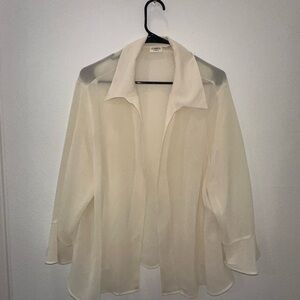 Cato Cream Sheer Blouse